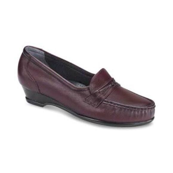 SAS Easier - Dress Loafer Shoes Antique Wine 9 Narrow - Picture 1 of 7